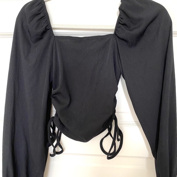 Asos - Ribbed Ruched Side Bust Top - Picture 6 of 11